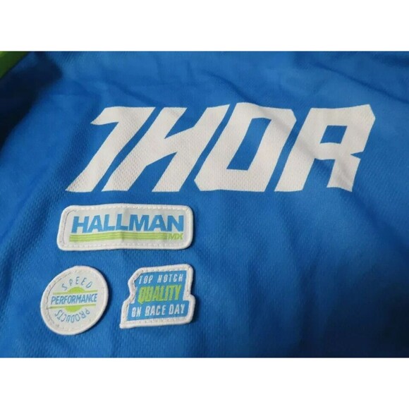 NOS Thor Blue Green Phase Ramble MX Motocross Jersey Adult XL PHASE 2016‎ - Picture 6 of 7